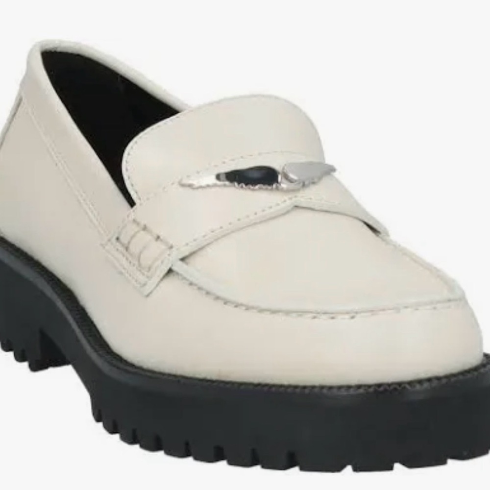 Zadig & Voltaire Cream Moccasins with Black Sole